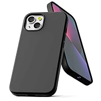 GOOSPERY Liquid Silicone Compatible with iPhone 13 Case, Silky-Soft Touch Full Body Protection Shockproof Cover Case with Soft Microfiber Lining (Black)