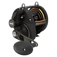 PENN Squall II Lever Drag Fishing Reel, Size 50, Graphite Body and Sideplates, Stainless Steel Main and Pinion Gears, Powerful PENN Dura-Drag