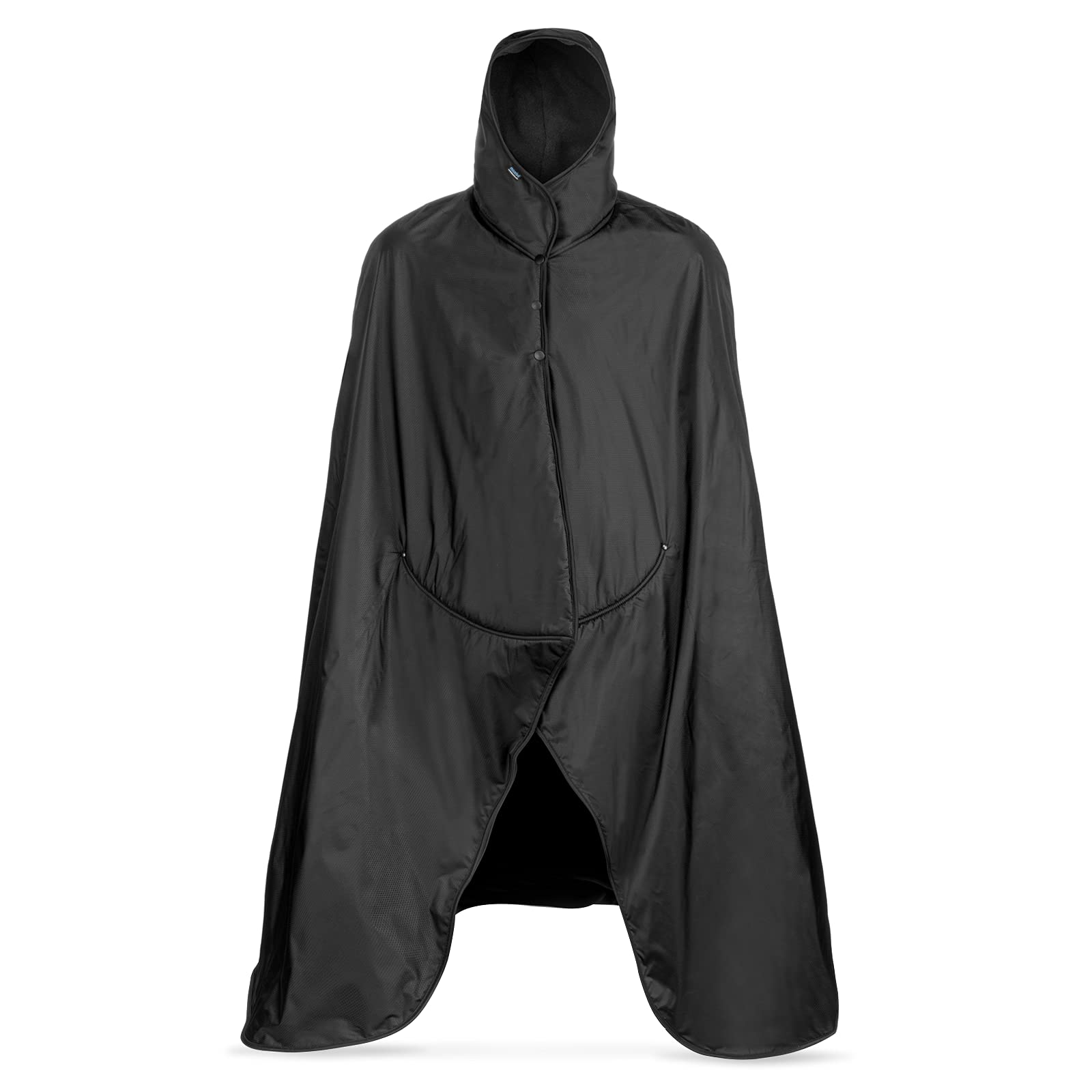 Large Extreme Weather Hooded Blanket by Mambe - Charcoal - 100% Waterproof and Windproof with Premium Stuff Sack - Perfect for Stadiums and Watchin...