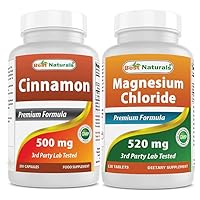 Best Naturals Cinnamon 500 mg & Magnesium Chloride 520 mg