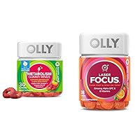 OLLY Metabolism 30 Count & Laser Focus 36 Count Gummy Vitamin Bundles