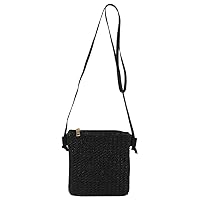LHHMZ Women Handmade Straw Beach Crossbody Handbag Summer Beach Shoulder Bags Small Straw Clutch Phone Purse
