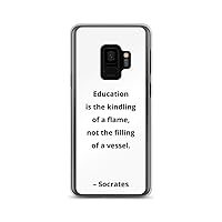 Education is The kindling of a Flame, not The Filling of a Vessel. – Socrates. Wear Your Philosophy. by Ruth's prints. White Samsung Case Samsung Galaxy S9