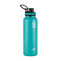 Takeya Originals 40 oz Vacuum Insulated Stainless Steel Water Bottle with Straw Lid, Ocean