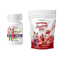 BariatricPal 30-Day Bariatric Vitamin Bundle (Multivitamin ONE 1 per Day! Iron-Free Capsule and Calcium Citrate Soft Chews 500mg with Probiotics - Strawberry Twist)