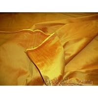 Honey Gold Shantung Dupioni Faux Silk Fabric Per Yard