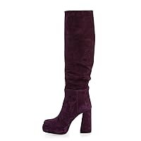 8709 Italian Designer Women Violet Boots 9