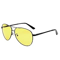 Night Vision Glasses Anti-Glare Polarized UV400 Aviator Night Driving Glasses for Men Rainy Safety Night Time Eyewear