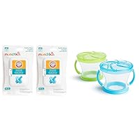 Munchkin® Arm & Hammer Pacifier Wipes (2 Pack, 72 Wipes) & Munchkin® Snack Catcher® Toddler Cups (2 Pack)
