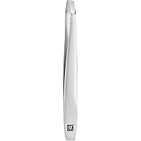 ZWILLING Beauty TWINOX Straight Tip Tweezers, Pinch Grip Design for Precise Hair Plucking, Durable Stainless-Steel Tweezers, Premium Facial Care, Silver
