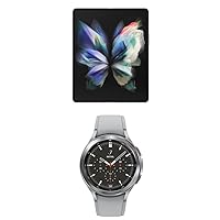 SAMSUNG Galaxy Z Fold 3 5G Factory Unlocked Galaxy Watch 4 Classic 42mm Smartwatch