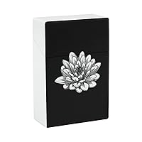 Lotus Flower Cigarette Box One-Hand Flip-Top Cigarette Case Holder Gift for Men Women
