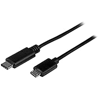 StarTech.com USB C to Micro USB Cable - 0.5m - M/M - Thunderbolt 3 Compatible - Micro USB Cord -USB Type C to Micro USB Cable (USB2CUB50CM)