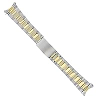 Ewatchparts 17MM OYSTER WATCH BAND FOR MIDSIZE 31MM ROLEX 6627 68273 67513 TWO TONE GOLD/SS