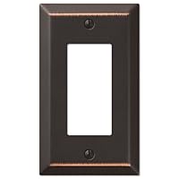 Amerelle 163RDB Century Wallplate, 1 Rocker, Steel, Aged Bronze, 1-Pack