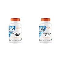 Doctor's BEST Fully Active B12 1500 mcg, Non-GMO, Vegan, Gluten Free, Supports Healthy Memory, Mood and Circulation, 60 Count (Pack of 2)