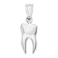 925 Sterling Silver Dainty Human Tooth Pendant, Dental Charm Jewelry Gifts for Students, Gift for Dentist