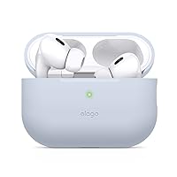 elago Compatible with AirPods Pro 2nd Generation Case (2022), Protective Silicone Case Compatible with Apple AirPods Pro 2, Front LED Visible, Supports Wireless Charging [Light Blue]