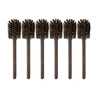 SPARTA Large Water Bottle Brush Ideal for Wide-Mouth Jars, Bottles and Tumblers, Dishwashing Tool with Handle for Home and Commercial Kitchens, Plastic, 12 Inches, Brown, (Pack of 6)