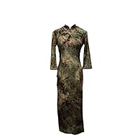 Vintage Style Chinese Style Cheongsam Dress Printed Long Dress