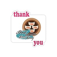 Hong Kong Har Gow Dumplings Thank You Stickers Quote Grateful