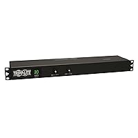 Tripp Lite Metered PDU, 30A, 12 Outlets (5-15/20R), 120V, L5-30P, 15 ft. Cord, 1U Rack-Mount Power (PDUMH30),Black