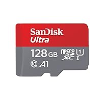 SanDisk 128GB Ultra microSDXC UHS-I Memory Card with Adapter - Up to 140MB/s, C10, U1, Full HD, A1, MicroSD Card - SDSQUAB-128G-GN6MA