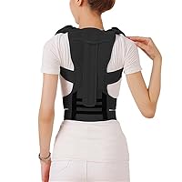 Adjustable Posture Corrector Back Support Shoulder Brace Support Back Belt for Men Women Improve Shoulder (Color : D, Size : L code)