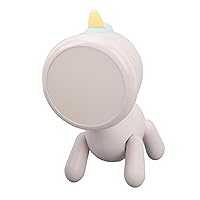 Digital Rechargeable Cute Animal Kids Alarm Clock with Night Light for Boys and Girls, Perfect Bedside Electronic Clock for Children (Light Yellow)