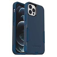 OtterBox iPhone 12 & iPhone 12 Pro Commuter Series Case - BESPOKE WAY (BLAZER BLUE/STORMY SEAS BLUE), slim & tough, pocket-friendly, with port protection