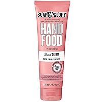 Hand Food Hand Cream - Almond Oil + Shea Butter Hydrating Cuticle & Hand Moisturizer - Rose & Bergamot Scented Hand Cream for Dry Hands (125 ml)