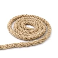 33 Feet Natural Thick 10MM Jute Hemp Rope Strong String Craft Twine for DIY & Arts Crafts, Packing Floristry Bundling