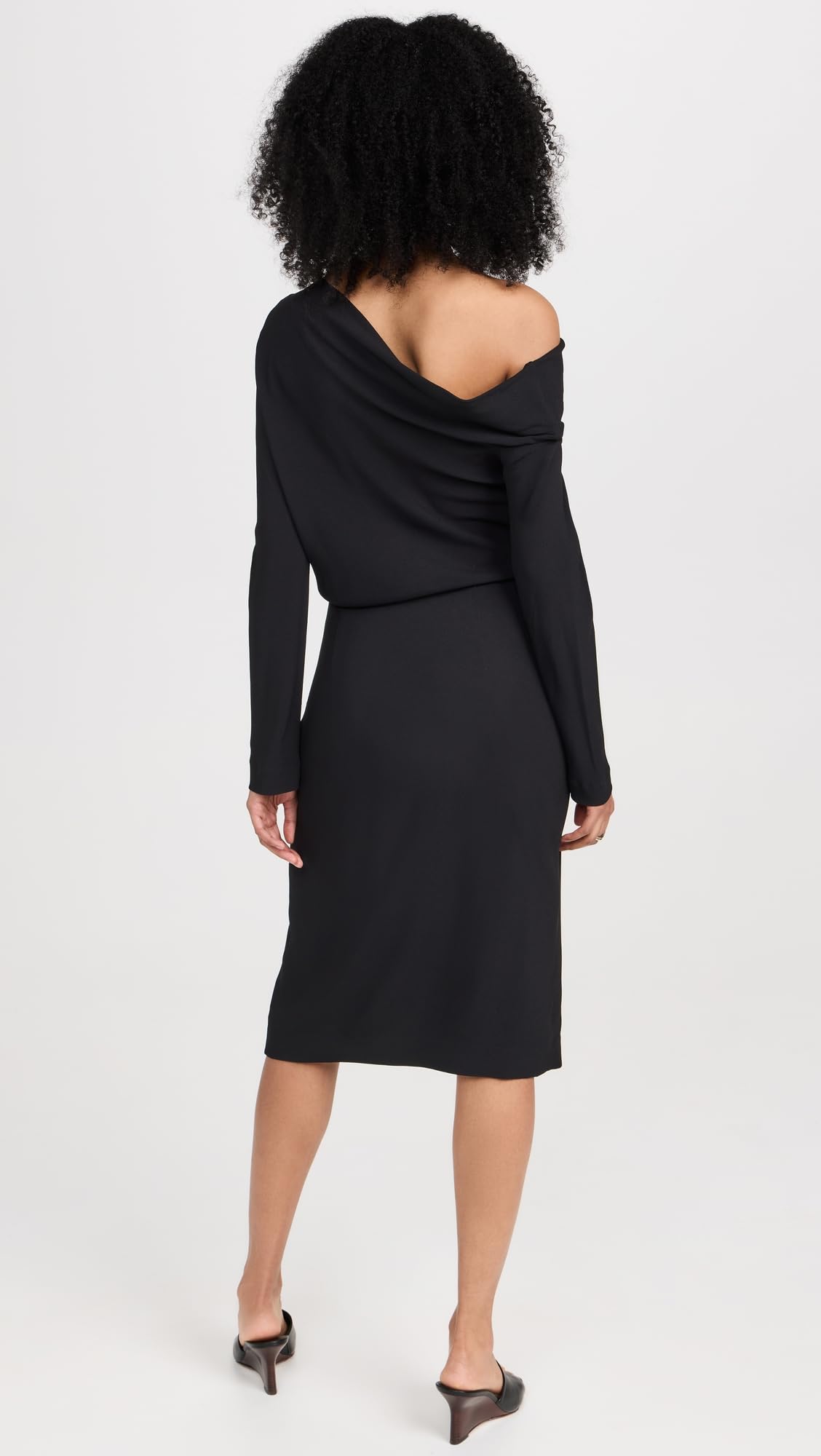 Theory Women's Asymmetrical Off Shoulder Dress