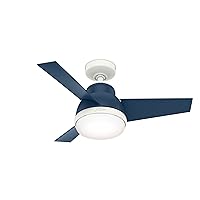 Hunter Valda Indoor Ceiling Fan with LED Light and Remote Control, 36
