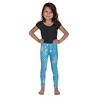 Kid's Mermaid Scale Leggings White