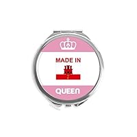 Made In Gibraltar Country Love Mini Double-sided Portable Makeup Mirror Queen