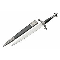 SZCO Supplies Fleur Medieval Dagger Sword, 9-Inch, Black