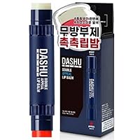 Dashu Men's Double Appeal Lip Balm 4.8g Strawberry flavor + 1 unscented 1P