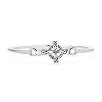 Religious Spiritual Key of Life Sideways Egyptian Ankh Plain Celtic Cross Bangle Bracelet For Women Teen Yellow Gold plated.925 Sterling Silver