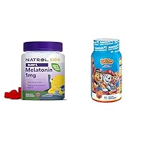 Kids Melatonin 1mg Sleep Gummies 60ct & L’il Critters Paw Patrol Multivitamin Gummies 60ct for Kids, Vitamin C D3 Immune Support