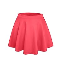 NE PEOPLE Women’s Skater Skirt – Stretch Elastic Waist Casual Mini Flared Swing Pleated Skirts Made in USA S-3XL