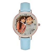 Personalized Graphic Quartz Watch Stainless Steel Photo Watch for Women Custom Any Picture