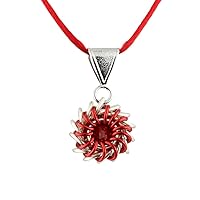 Weave Got Maille Red Whirlybird Chain Maille Necklace Kit with Swarovski Crystal