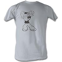 Popeye T Shirt – Washed The Sailorman Adult Silver Tee Shirt
