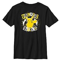 Pokemon Kids Pikachu Rocks Sparks Boys Short Sleeve Tee Shirt