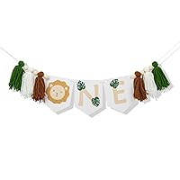 Lion High Chair Banner - One Birthday Garland, Wild 1st High Chair Decorations, The King Of The Jungle, Boho Safari Banner, Lion Theme 1st Birthday Tassel Banner, Neutral 1st Birthday Decorations