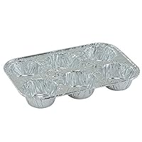 4 Pack Disposable Recyclable Aluminum Foil 6 Muffin Pan