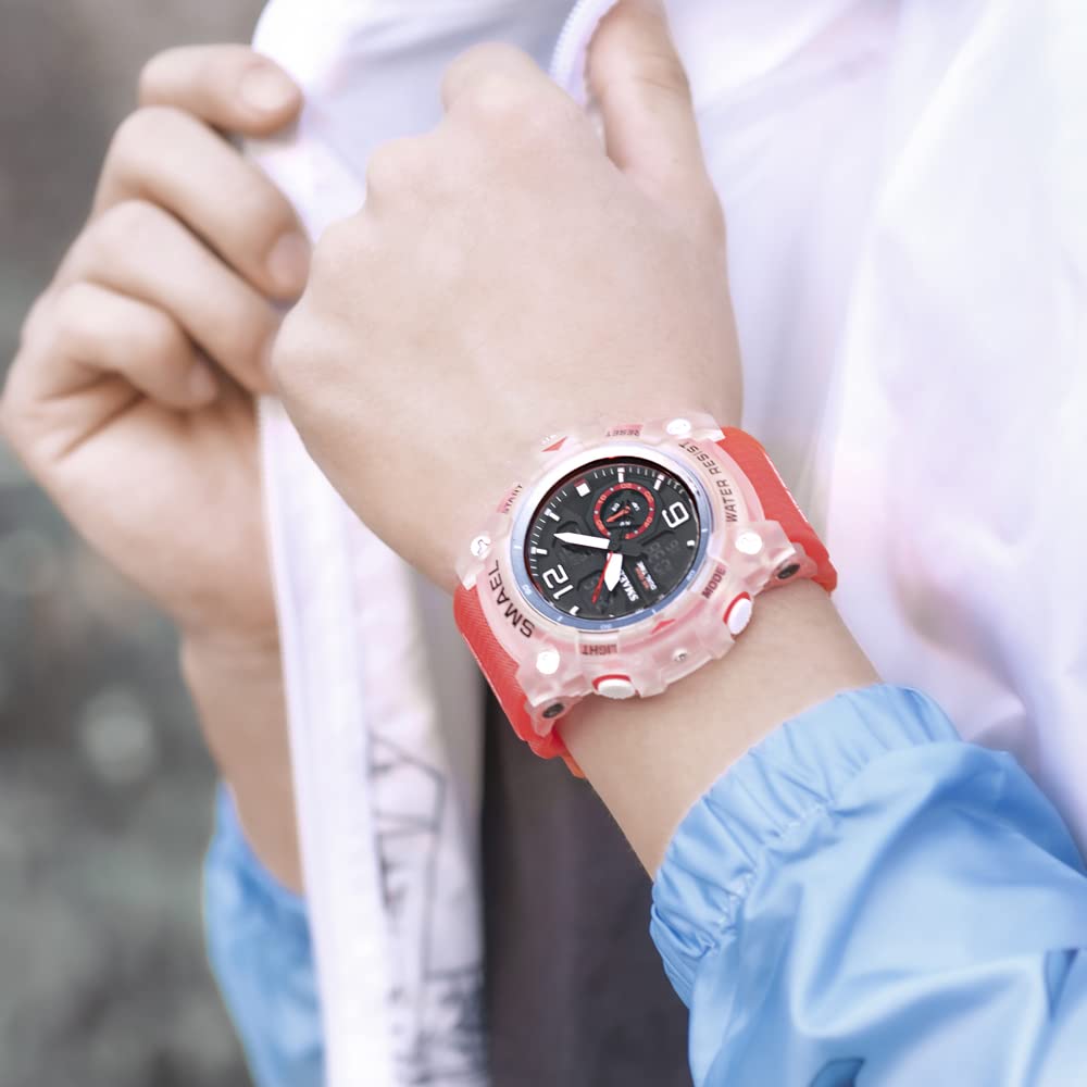 SMAEL Sports Dual Display Watch for Men Led Digital Quartz Waterproof Watches Men's Top Luxury Brand Clock Relogio Masculino