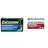 Excedrin PM Nighttime Headache & Sleep Aid Caplets 24 Count & Migraine Relief Caplets 24 Count