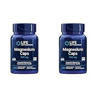 Magnesium Caps, 500 mg, Magnesium Oxide, Citrate, Succinate, Heart Health, Healthy Bones, Metabolism Support, 100 Vegetarian Capsules (Pack of 2)